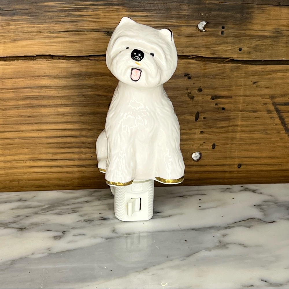 Ceramic West Highland Terrier Westie Night Light